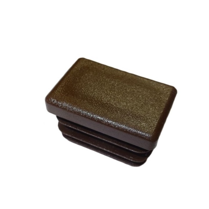 Zaślepka profilu brązowa 20x40 mm prostokąt 100 szt.