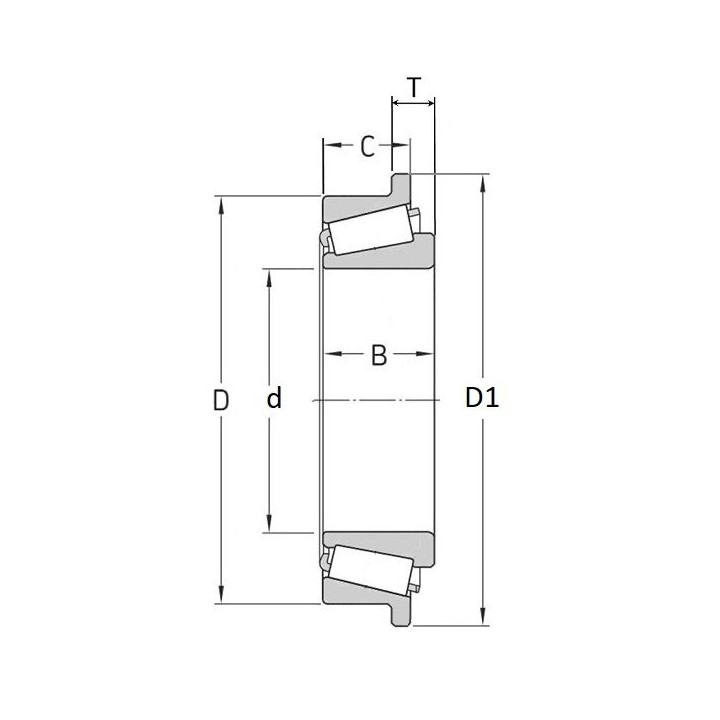 EC41249.S05.H200 SNR Łożysko stożkowe 38x78x8