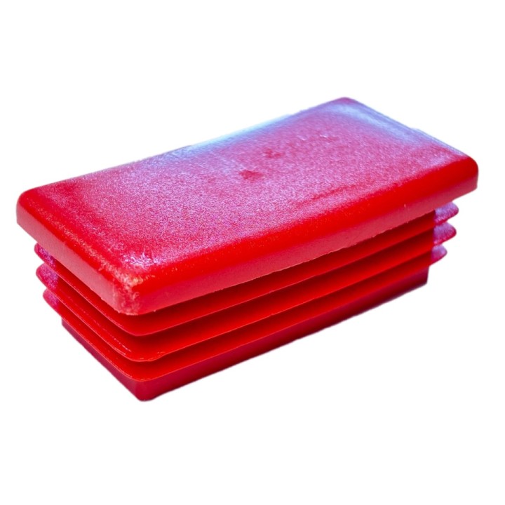 Zaślepka profilu czerwona 30x60 mm prostokąt 100 szt.