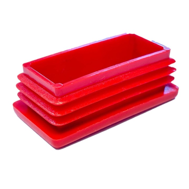 Zaślepka profilu czerwona 30x60 mm prostokąt 5 szt.