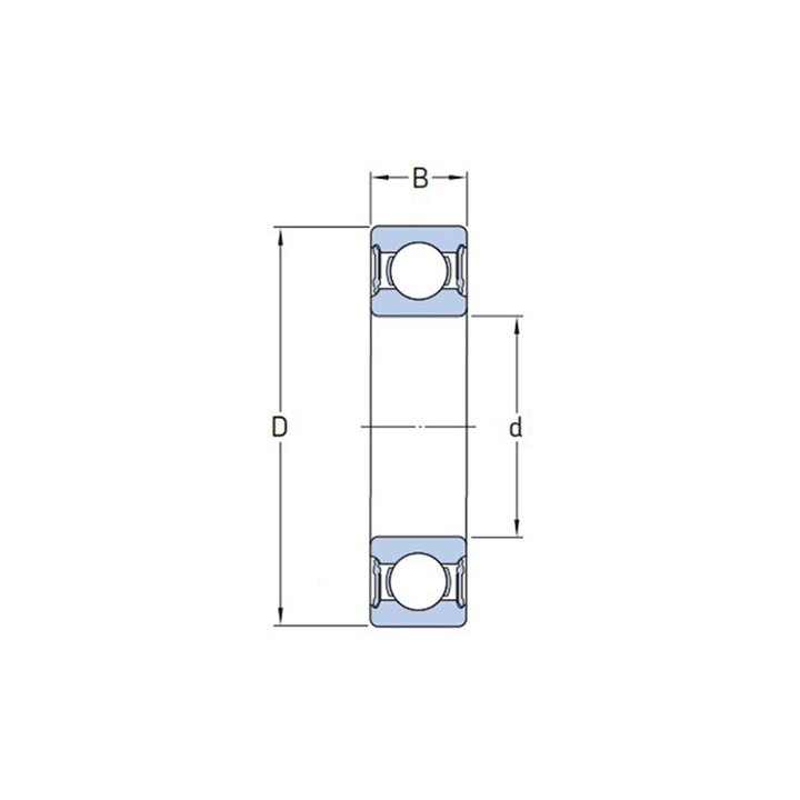 Łożysko kulkowe 6308 ZZ FŁT-PBF 40x90x23
