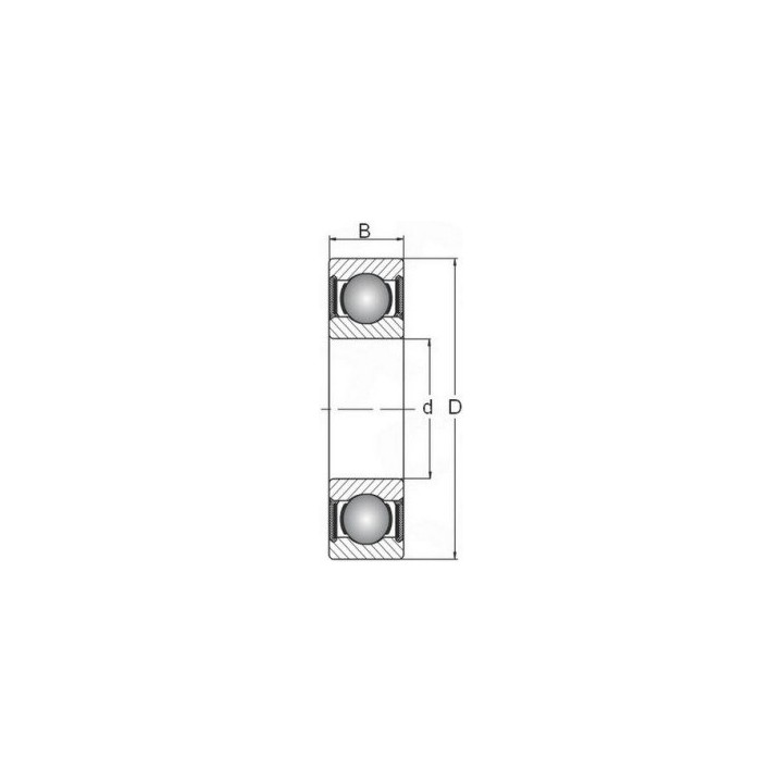 Łożysko kulkowe KINEX 6000 2RSC3 10x26x8