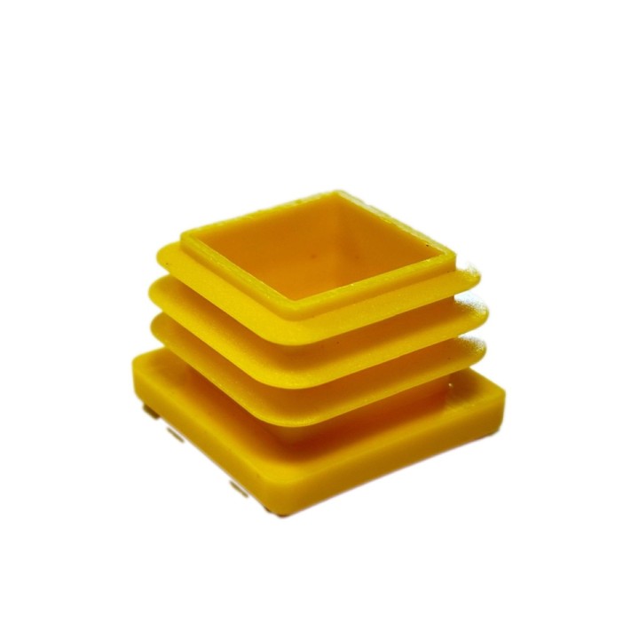 Zaślepka profilu żółta 20x20 mm kwadrat 5 szt.
