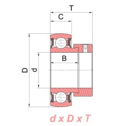 Łożysko samonastawne ES 205 SRS SNR