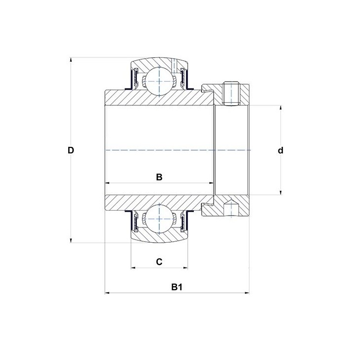 Łożysko samonastawne EX.204 G2 20x47x43.5