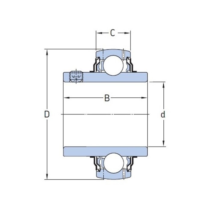 Łożysko samonastawne UC 206-20 G2 31,7x62x38,1 SNR