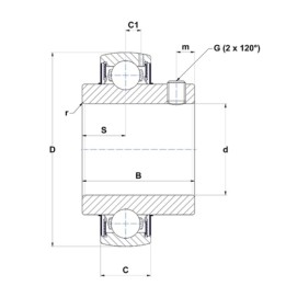 Łożysko samonastawne UCX08-24G2 SNR