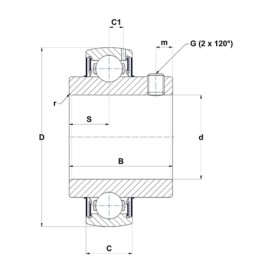 Łożysko samonastawne UCX13-40G2 SNR