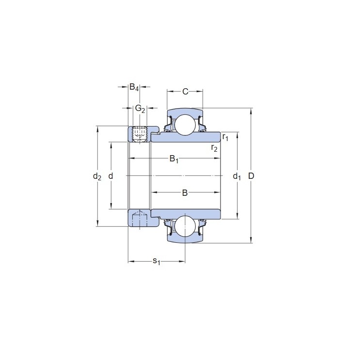 Łożysko samonastawne YEL 211-2F SKF