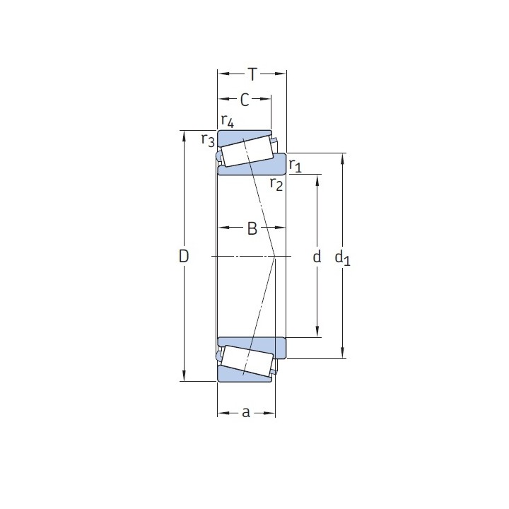 Łożysko stożkowe jednorzędowe 31319/DF SKF