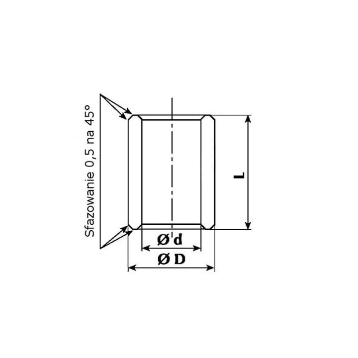 Tuleja tulejka z brązu 30x40x30 AMES