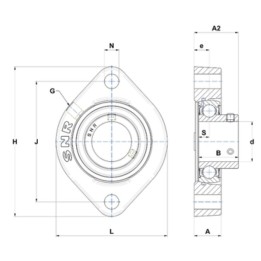 Zespół z oprawą żeliwną USFD207.M10x1 SNR