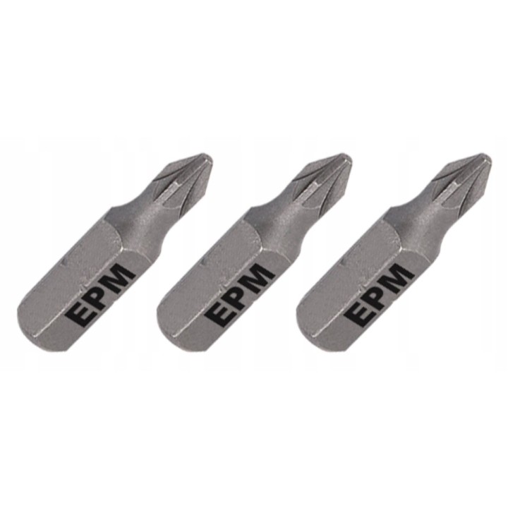 GROT, BIT, KOŃCÓWKA DO WKRĘTARKI 25 mm 3 szt. PZ1