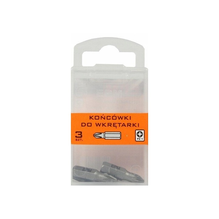 GROT, BIT, KOŃCÓWKA DO WKRĘTARKI 25 mm 3 szt. PZ1
