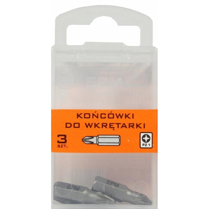 GROT, BIT, KOŃCÓWKA DO WKRĘTARKI 25 mm 3 szt. PZ1