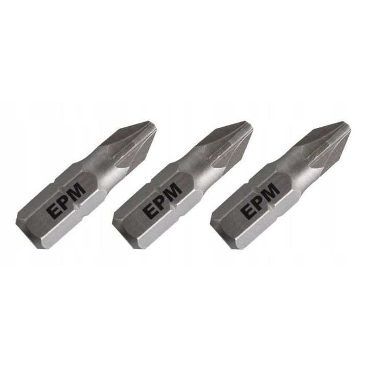 GROT, BIT, KOŃCÓWKA DO WKRĘTARKI 25 mm 3 szt. PZ2