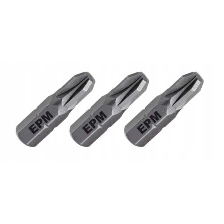 GROT, BIT, KOŃCÓWKA DO WKRĘTARKI 25 mm 3 szt. PZ3