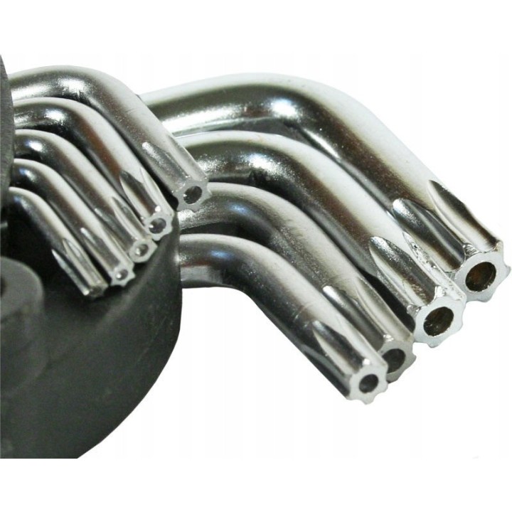 KOMPLET KLUCZY TORX TYP L T10-T50 9 szt. KRÓTKIE