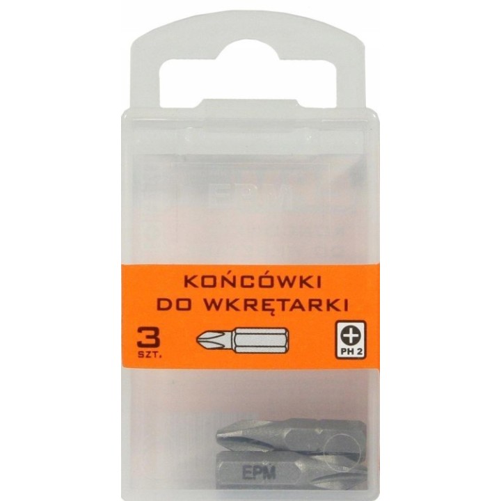KOŃCÓWKI DO WKRĘTARKI 25 mm 3 szt. PH2