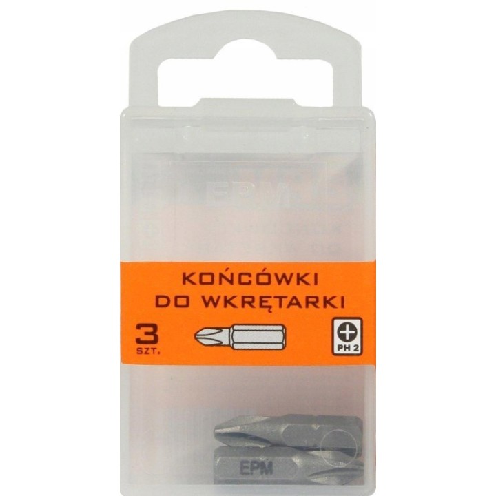 KOŃCÓWKI DO WKRĘTARKI 25 mm 3 szt. PH2