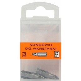 KOŃCÓWKI DO WKRĘTARKI 25 mm 3 szt. PZ1