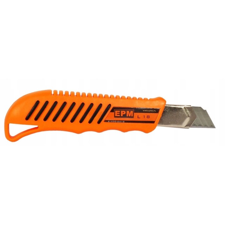 NÓŻ Z OSTRZEM ŁAMANYM 18 mm METALOWA PROWADNICA E-400-0426