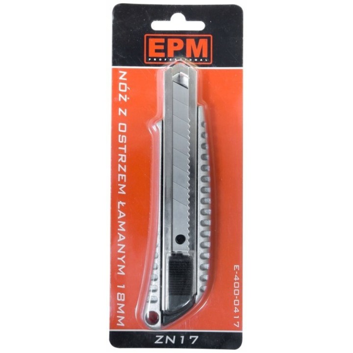 NÓŻ Z OSTRZEM ŁAMANYM 18 mm STOP CYNKU E-400-0417