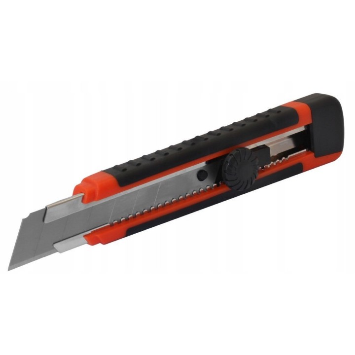 NÓŻ Z OSTRZEM ŁAMANYM 25 mm RUBBER E-400-0425