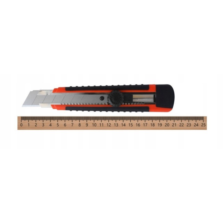 NÓŻ Z OSTRZEM ŁAMANYM 25 mm RUBBER E-400-0425