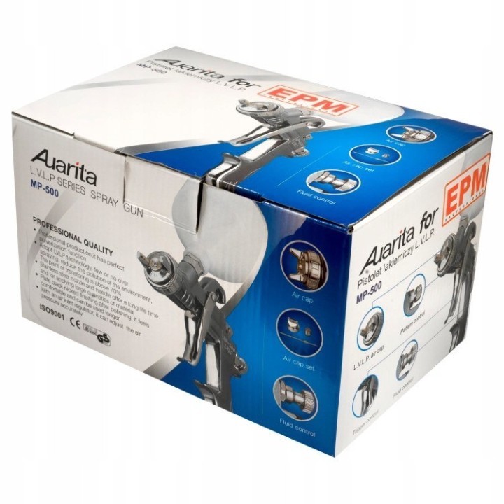 Pistolet lakierniczy lvlp aurita mp-500 600ml 1.4