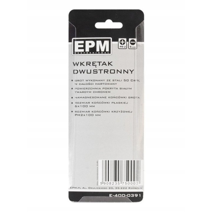 WKRĘTAK ODWRACALNY 220 mm Z BITEM PH2*6.0 mm