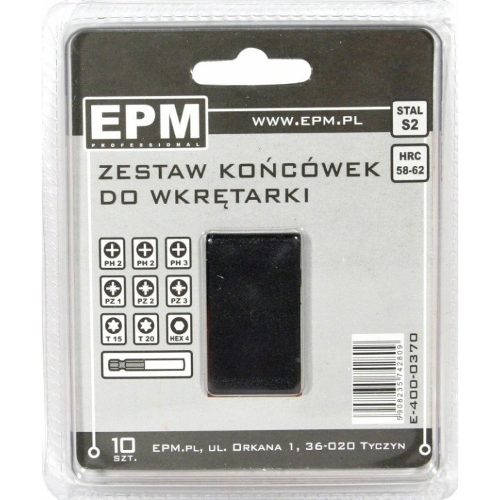 ZESTAW KOŃCÓWEK DO WKRĘTARKI 9 szt. + UCHWYT MAGNETY