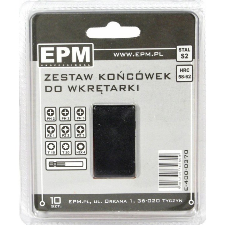 ZESTAW KOŃCÓWEK DO WKRĘTARKI 9 szt. + UCHWYT MAGNETY