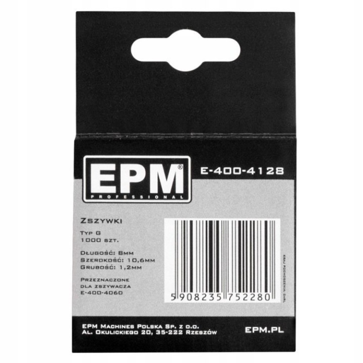 ZSZYWKI TYP G 1000 szt. 10.6 mm*1.2 mm 8 mm
