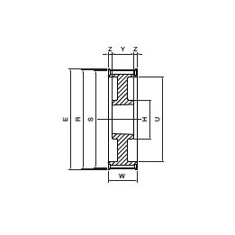 Koło pasowe HDB56-14M55 SIT