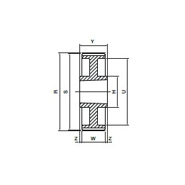 Koło pasowe PBG72G14M20 SIT
