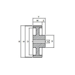Koło pasowe zębate HD90-8M30 SIT