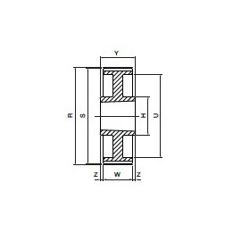 Koło pasowe zębate HDB150-5M15 SIT [SKY313180]