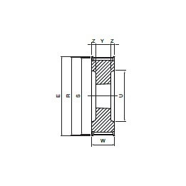 Koło pasowe zębate HDB48-8M30 SIT