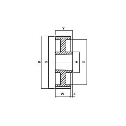 Koło pasowe zębate HDB80-8M20 SIT