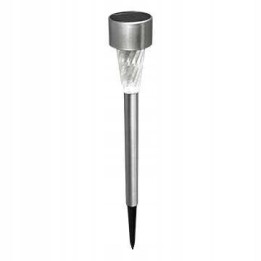 Lampa solarna INOX pin sl114s satynowa 30cm