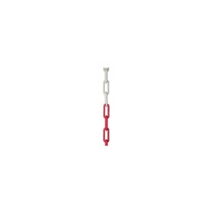 ŁAŃCUCH PLASTIKOWY BIAŁO-CZERWONY 6*53 mm 1MB