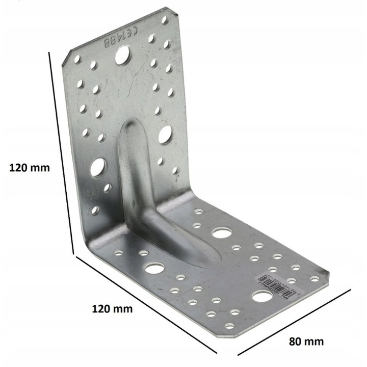 ŁĄCZNIK BUDOWLANY WZMACNIANY 120*120*80*2.5 mm