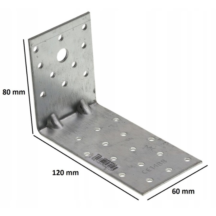 ŁĄCZNIK BUDOWLANY Z PRZETŁOCZENIEM 120*80*60*2.5 mm