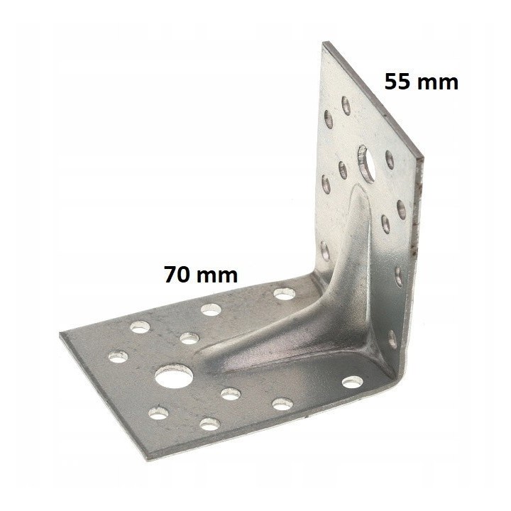 ŁĄCZNIK BUDOWLANY Z PRZETŁOCZENIEM 70*70*55*2.0 mm