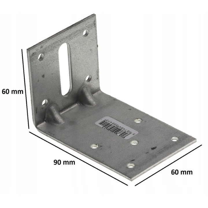 ŁĄCZNIK BUDOWLANY Z PRZETŁOCZENIEM 90*60*60*2.5 mm