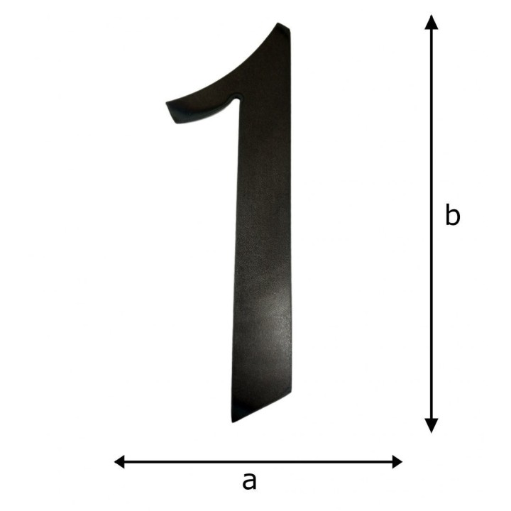 Ozdoba prezent cyfra 1 ze stali 6,5x19,5cm