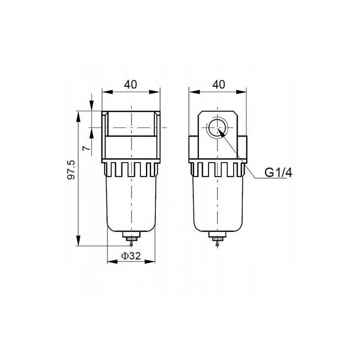 Filtr sprężonego powietrza G1/4" EASY LINE