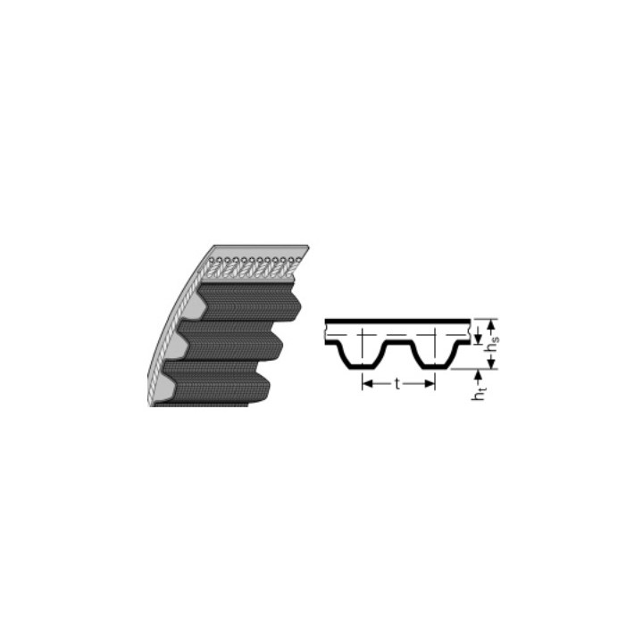 Pas zębaty bezkońcowy 1008-S14M-55 TOP DRIVE STD SIT