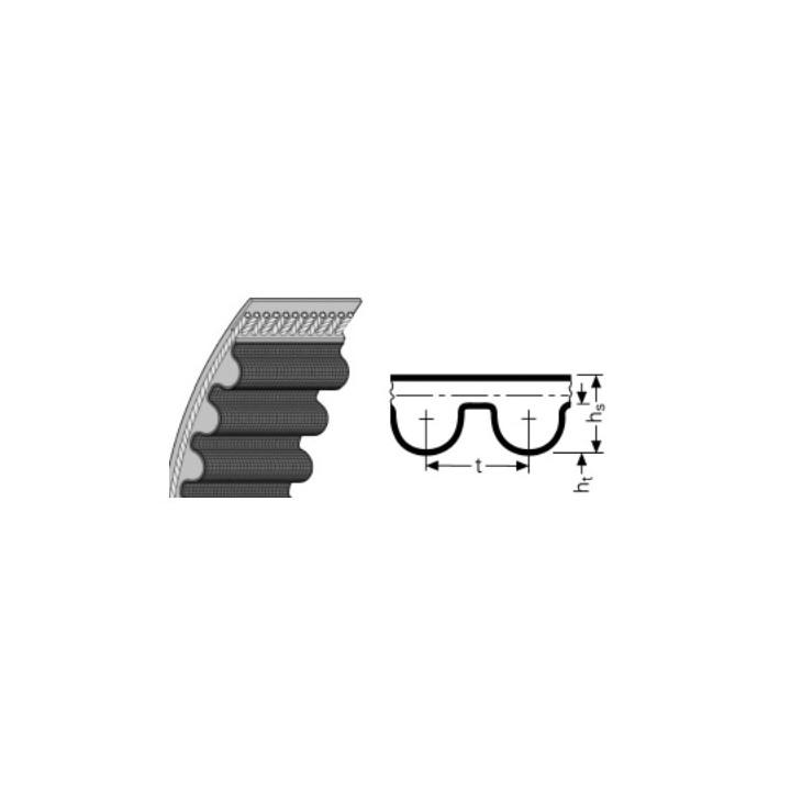 Pas zębaty bezkońcowy 5320-14M-55 HI-PERFORMANCE Pd PLUS SIT